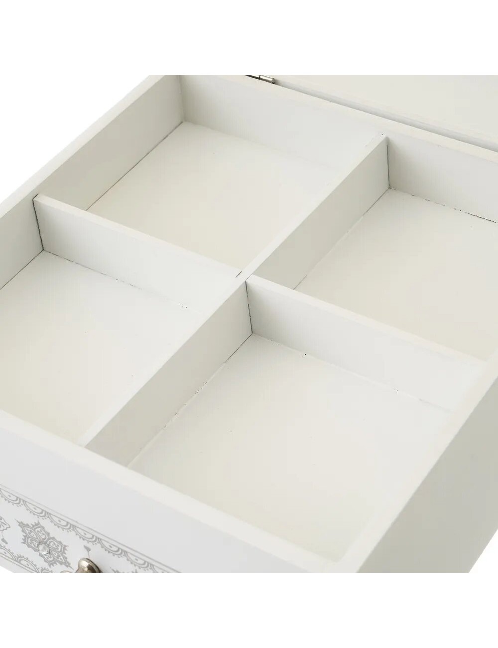 Caja-Joyero blanco 13,5x7x13,5 cm - Embargosalobestia